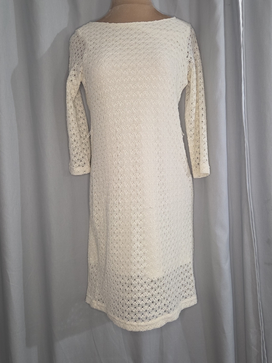 Sharagano Dresses & Skirts - Sharagano Dress Size 10 Cream Crochet Knit Women's Dress